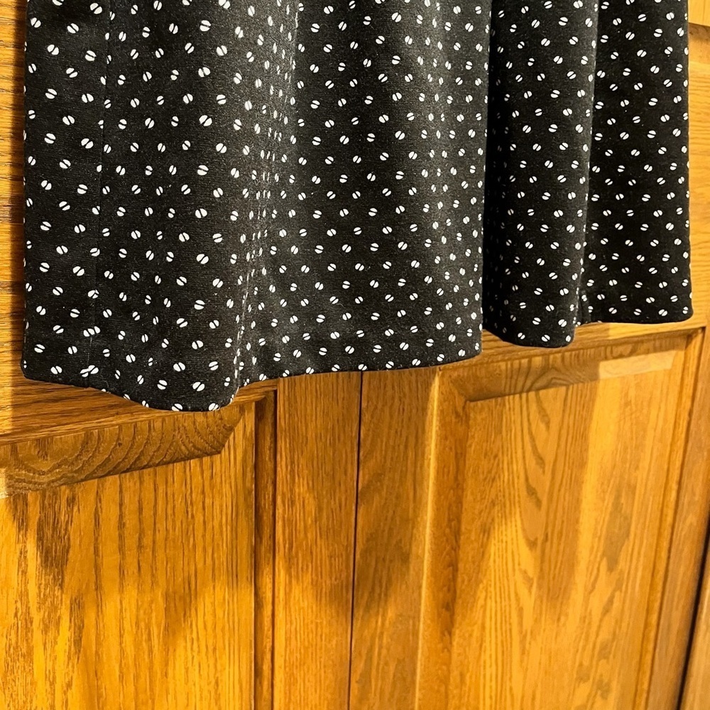 Elle Polka Dot Sleeveless Mini Swing Dress w/ Cobalt Blue Belt - Size 8 - Picture 5 of 13